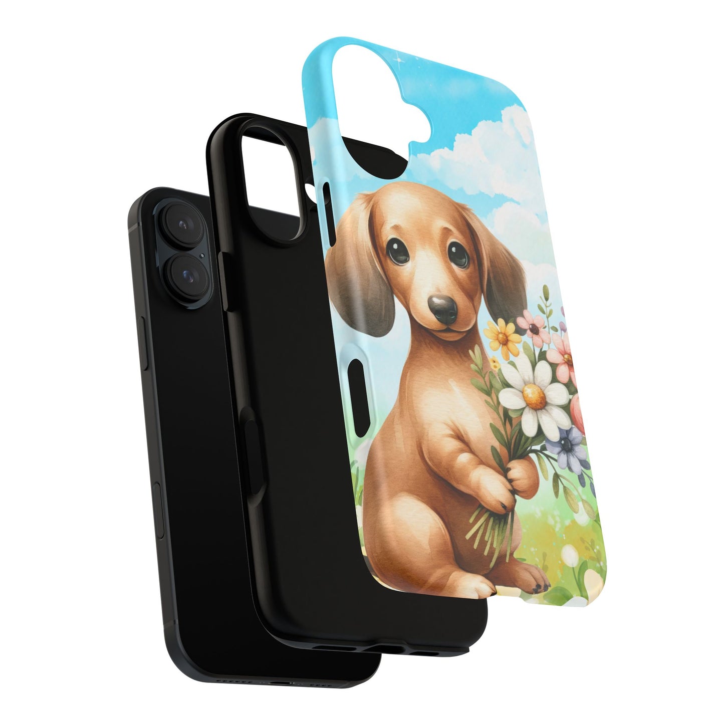 Watercolor Dachshund Dog Phone Case - Rescue Dog Apple Pixel Galaxy Spring