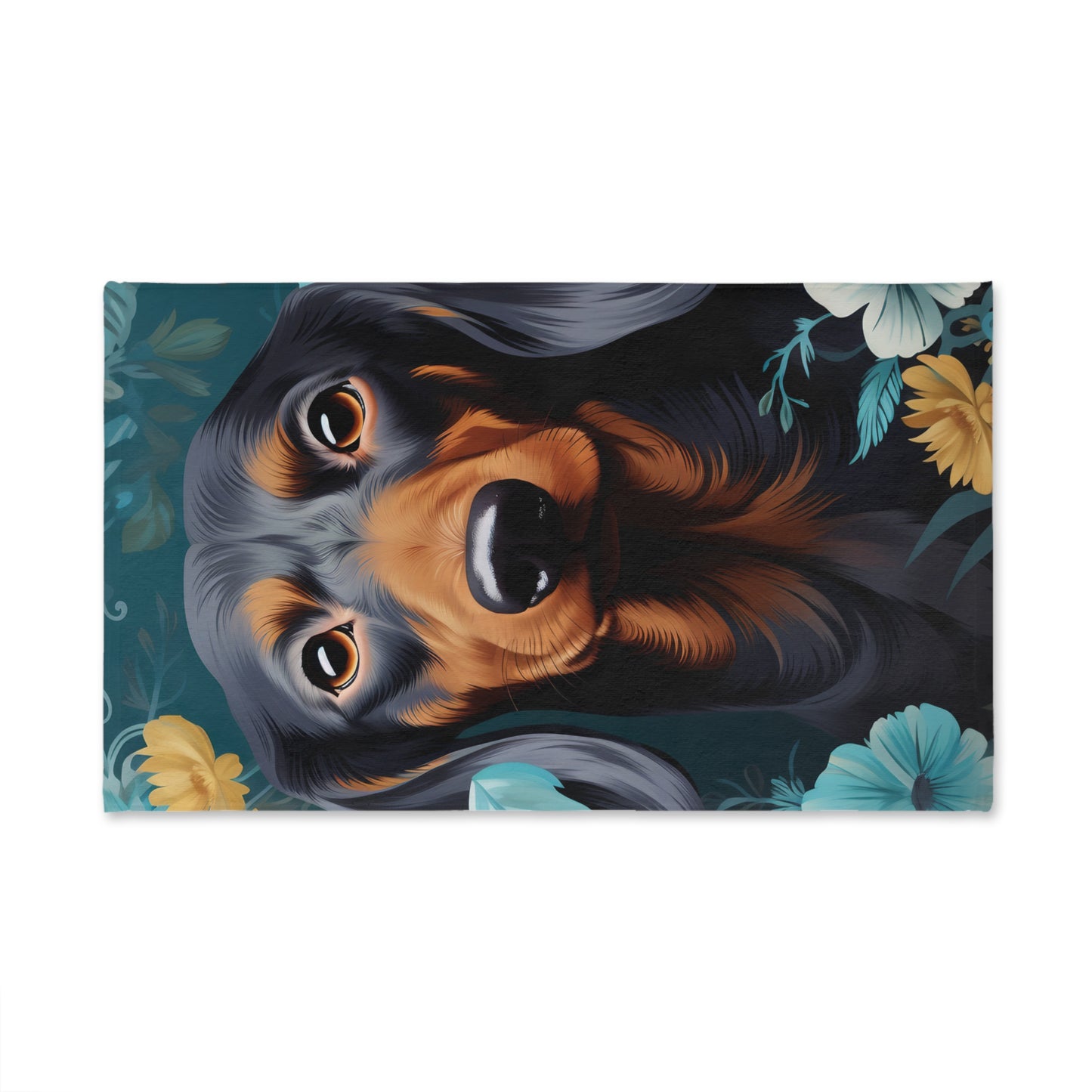 Dachshund Hand Towel, Cute Pet Bathroom Decor, Weiner Dog Tea Towel, Animal Lover Gift, Kitchen Dish Cloth