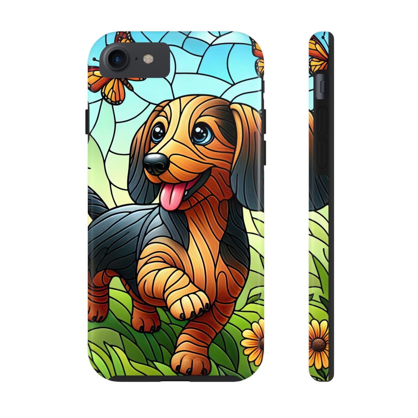 Cute Dachshund Phone Case, Dog Lover Gift, Tough Phone Cover, Pet Accessory,