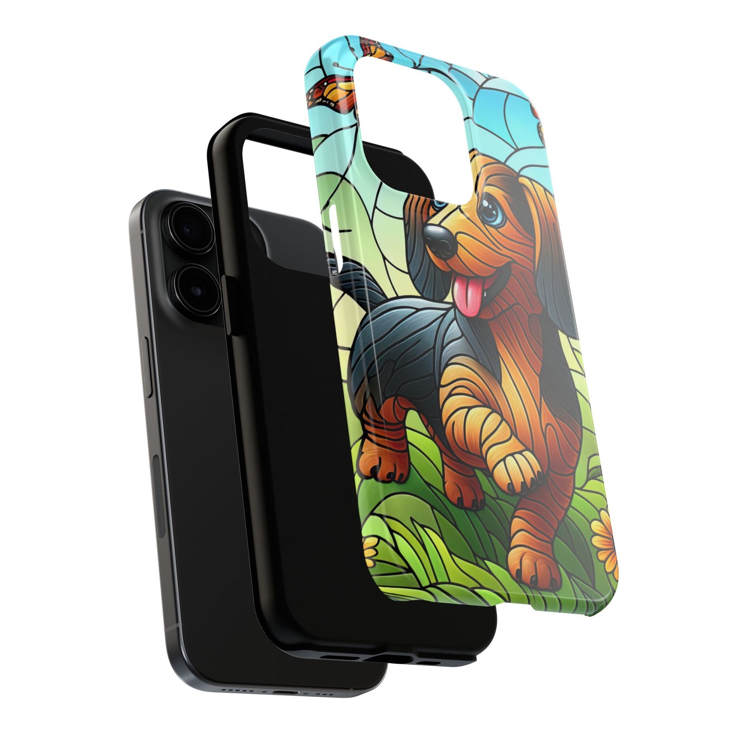 Cute Dachshund Phone Case, Dog Lover Gift, Tough Phone Cover, Pet Accessory,