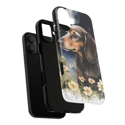 Vibrant Dachshund Moonlight Phone Case - Dog Apple Pixel Galaxy