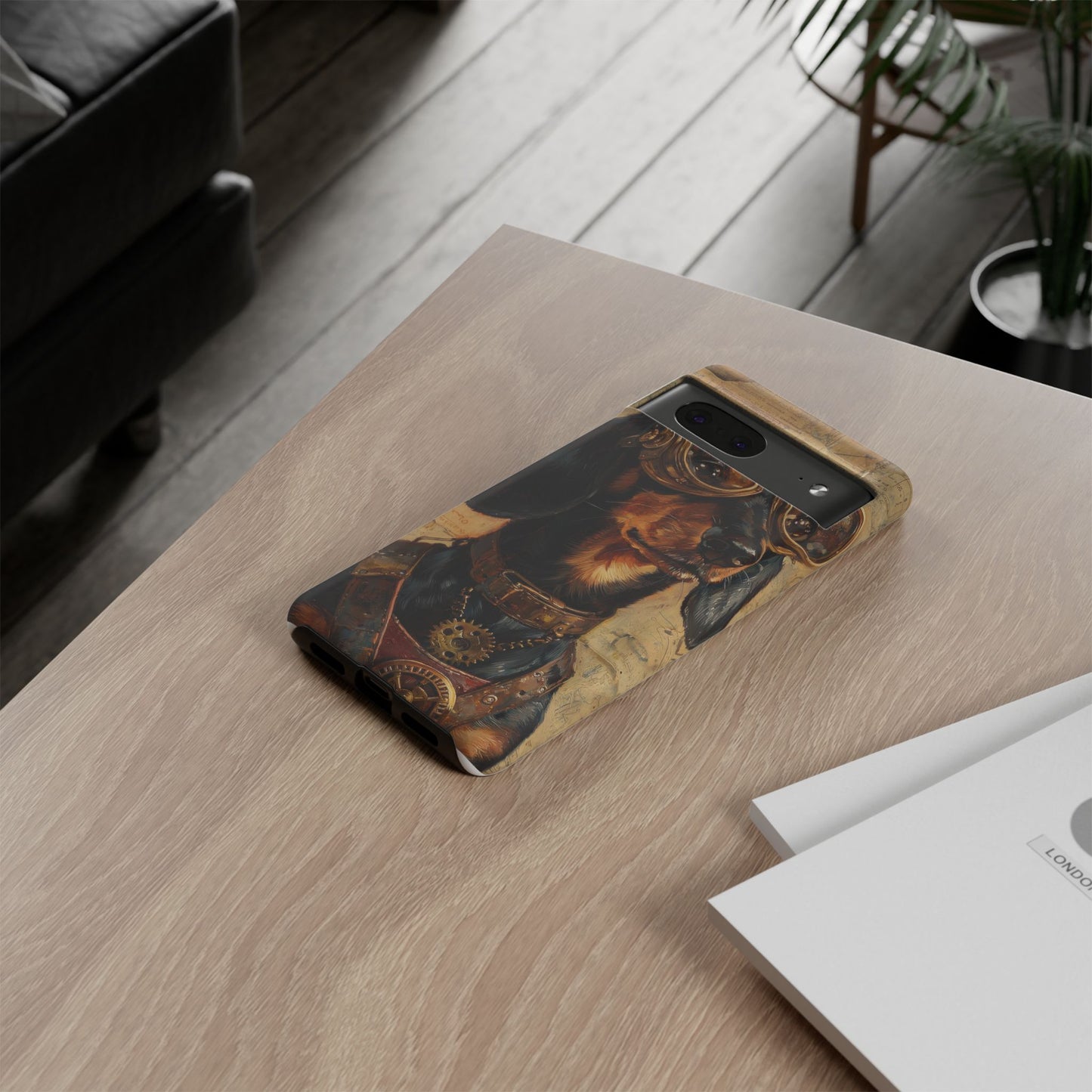 Steam Punk Dachshund Mens Phone Case - Dog Apple Pixel Galaxy
