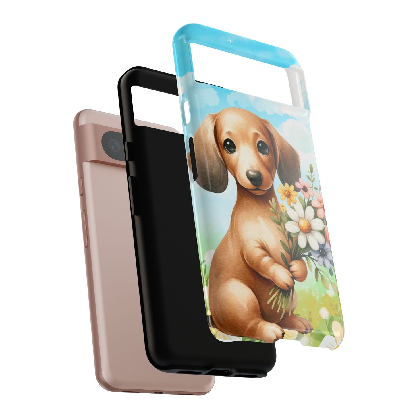 Watercolor Dachshund Dog Phone Case - Rescue Dog Apple Pixel Galaxy Spring