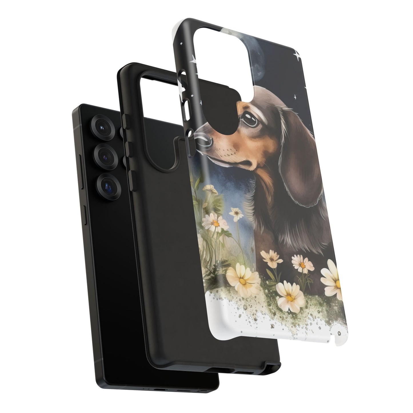 Vibrant Dachshund Moonlight Phone Case - Dog Apple Pixel Galaxy