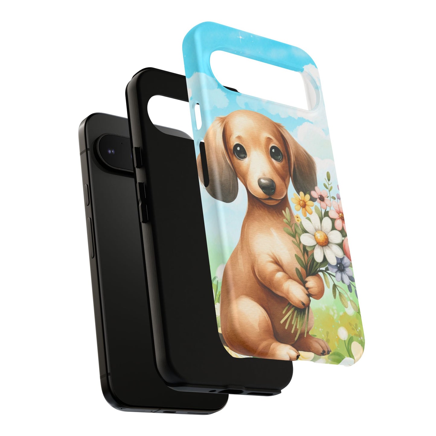 Watercolor Dachshund Dog Phone Case - Rescue Dog Apple Pixel Galaxy Spring