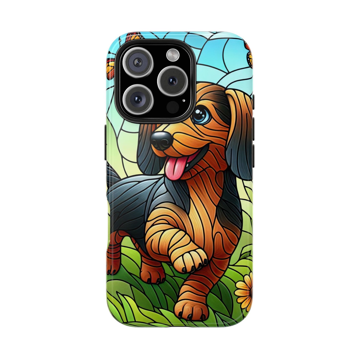 Cute Dachshund Phone Case, Dog Lover Gift, Tough Phone Cover, Pet Accessory,