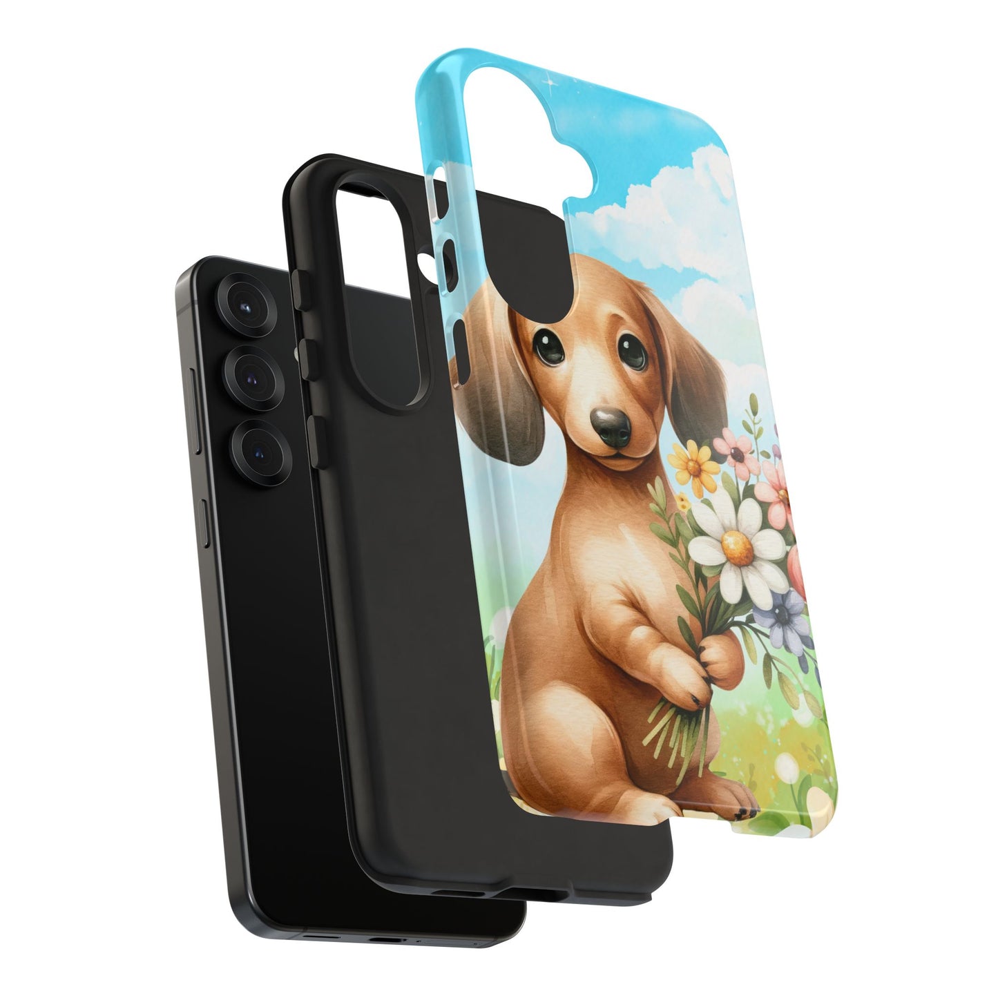 Watercolor Dachshund Dog Phone Case - Rescue Dog Apple Pixel Galaxy Spring