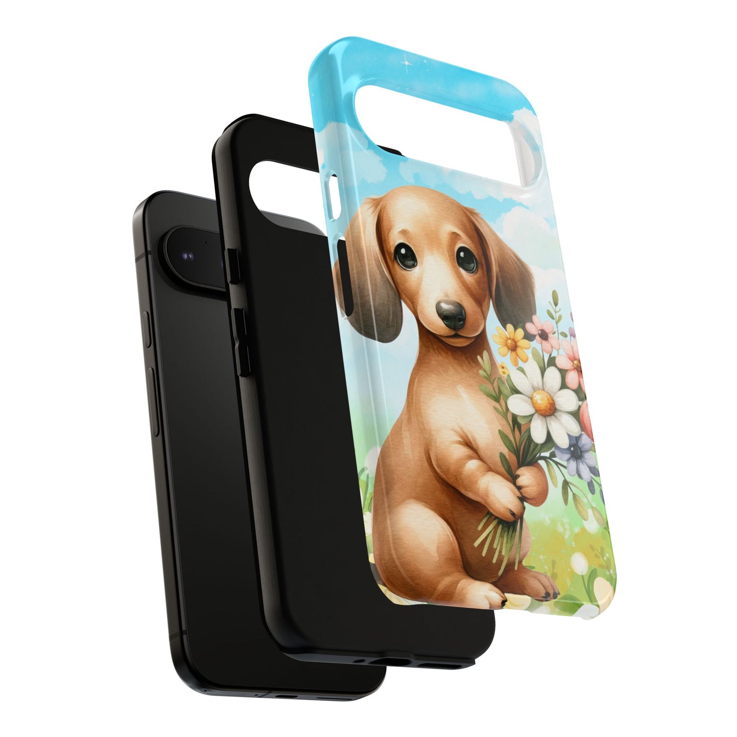 Watercolor Dachshund Dog Phone Case - Rescue Dog Apple Pixel Galaxy Spring
