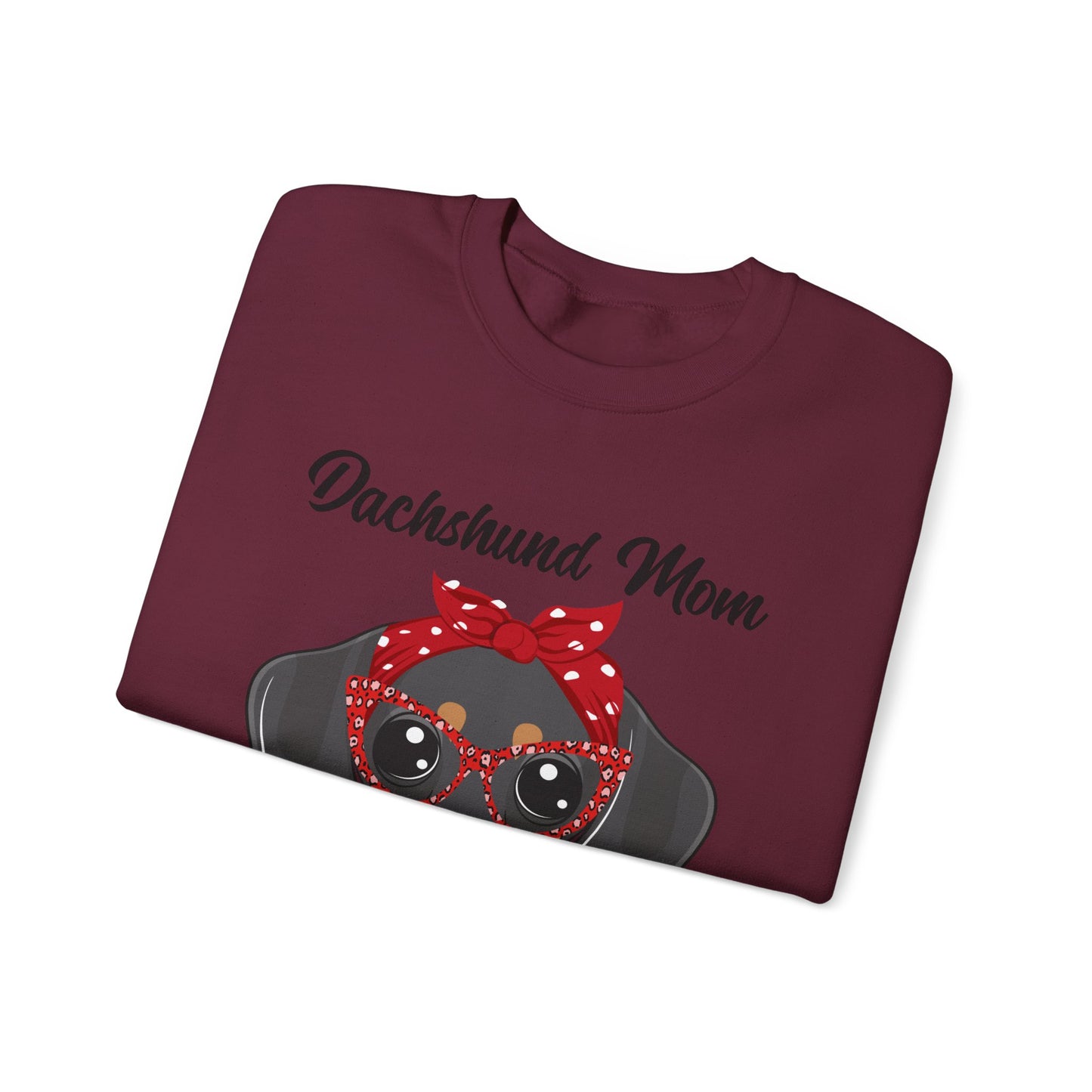 Dachshund Mom Sweatshirt, Dog Lover Gift, Funny Weiner Dog Jumper, Classic Sausage Dog Crewneck, Pet Owner Apparel Doxie