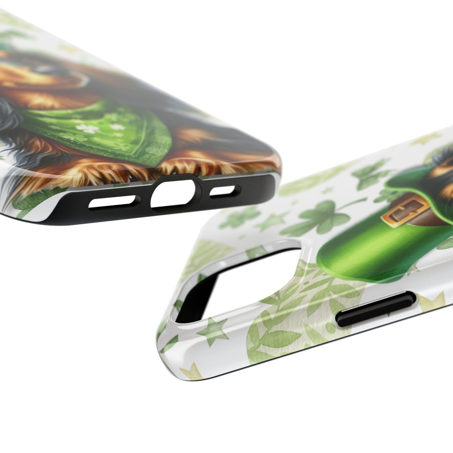 St Patricks Cute Dachshund Phone Case Dog Lover Gift Tough Phone Cover Patty