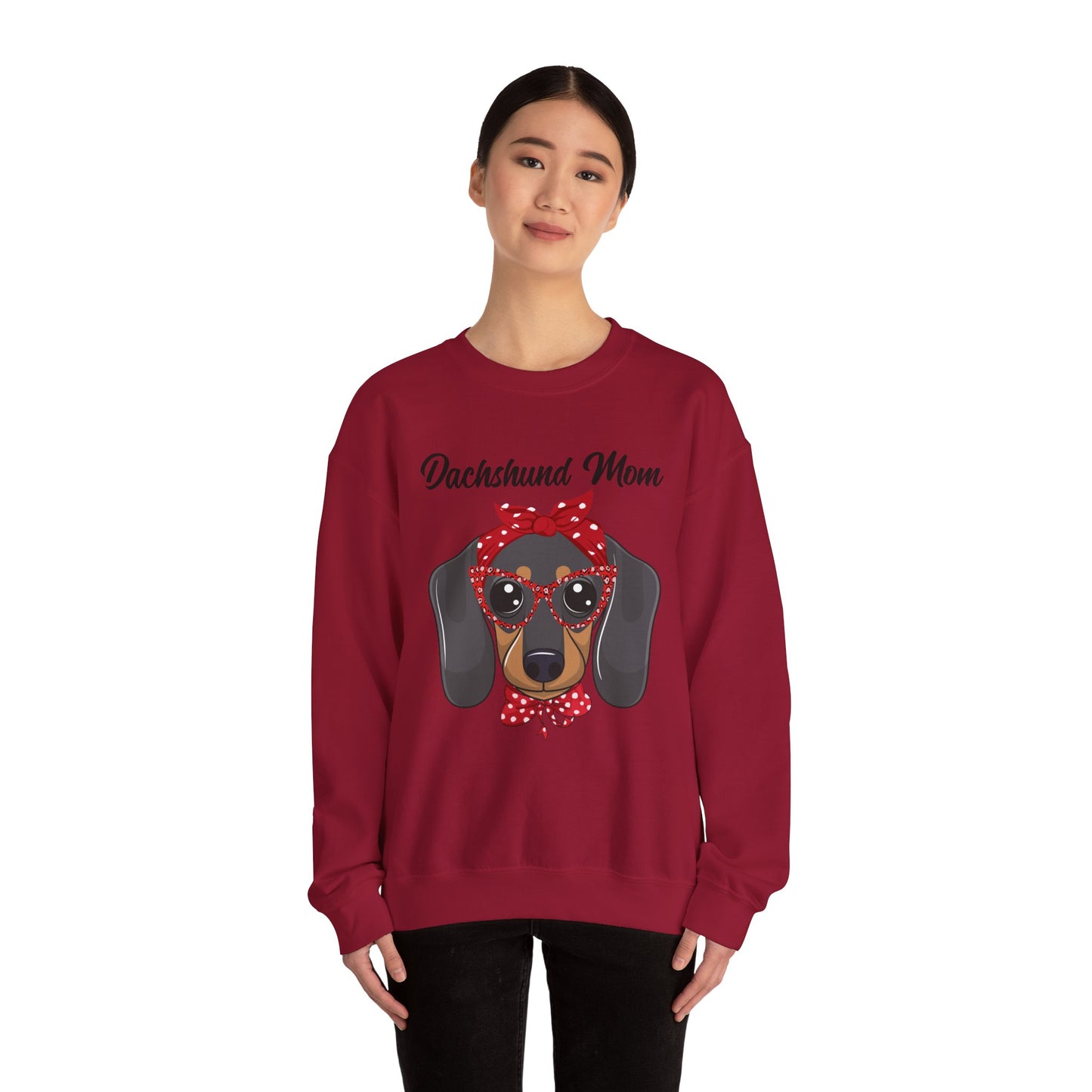 Dachshund Mom Sweatshirt, Dog Lover Gift, Funny Weiner Dog Jumper, Classic Sausage Dog Crewneck, Pet Owner Apparel Doxie