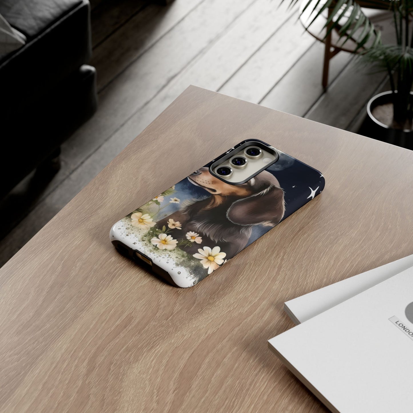 Vibrant Dachshund Moonlight Phone Case - Dog Apple Pixel Galaxy