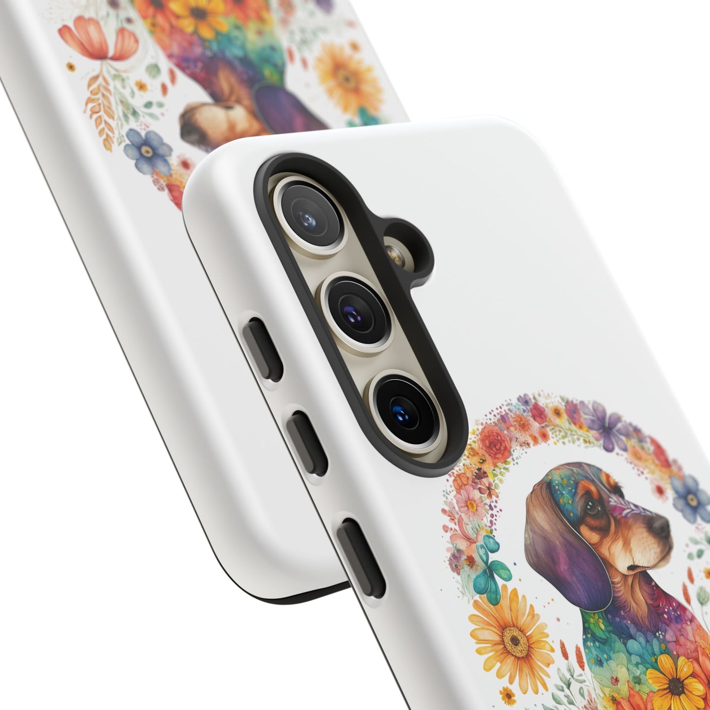 Personalized Dachshund Case for Pet Lovers Floral Phone Case Custom Name Phone