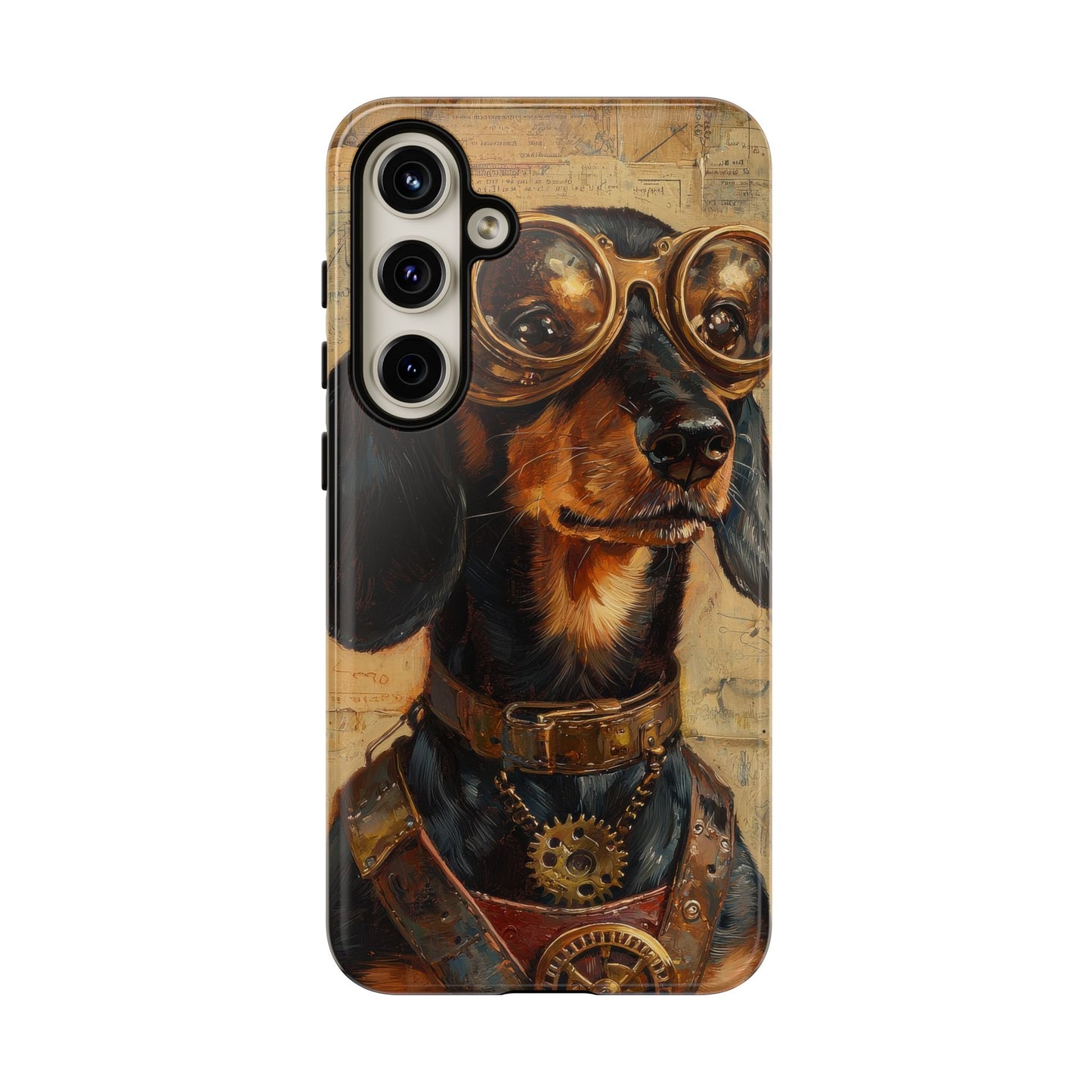 Steam Punk Dachshund Mens Phone Case - Dog Apple Pixel Galaxy