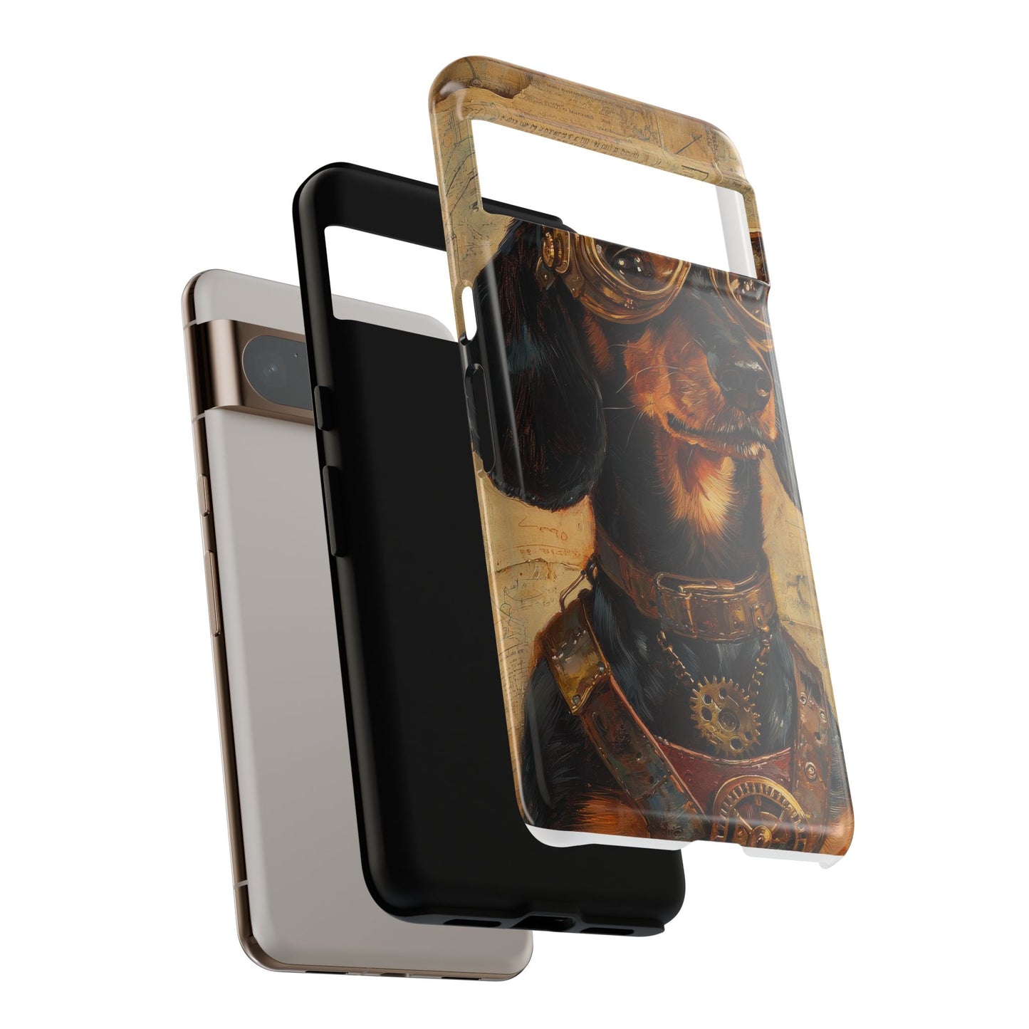 Steam Punk Dachshund Mens Phone Case - Dog Apple Pixel Galaxy