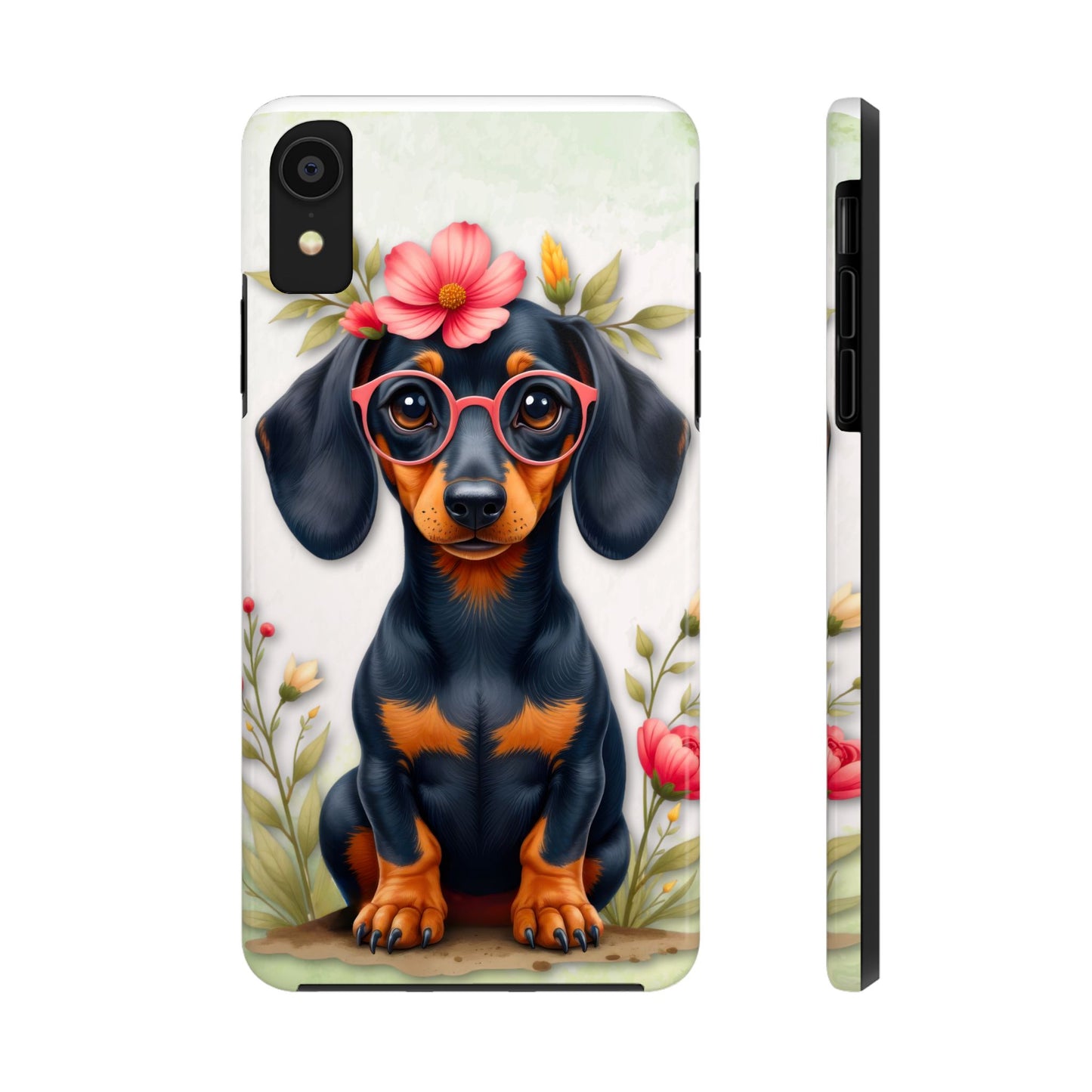 Cute Dachshund Phone Case, Dog Lover Gift, Tough Phone Cover, Pet Accessory,