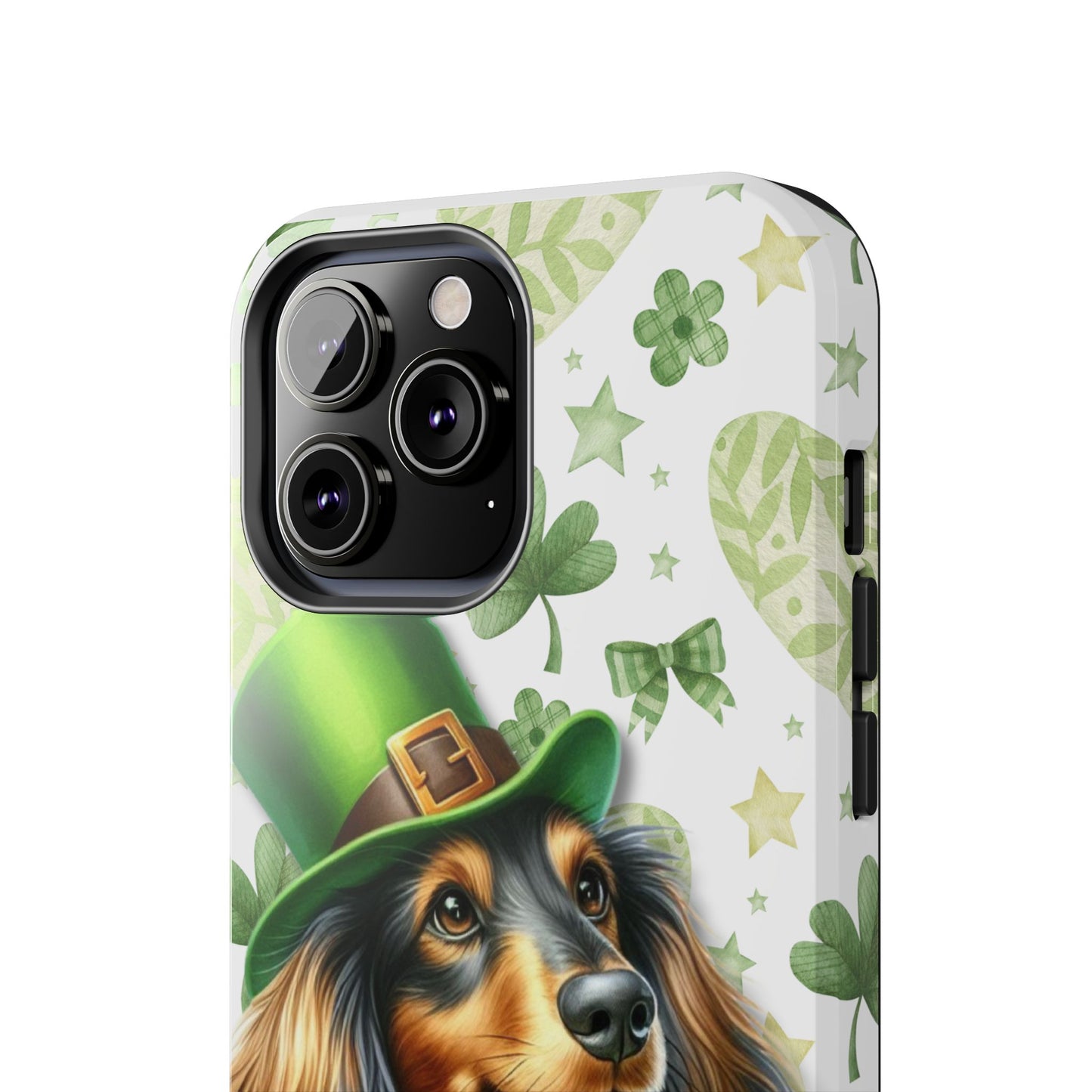 St Patricks Cute Dachshund Phone Case Dog Lover Gift Tough Phone Cover Patty
