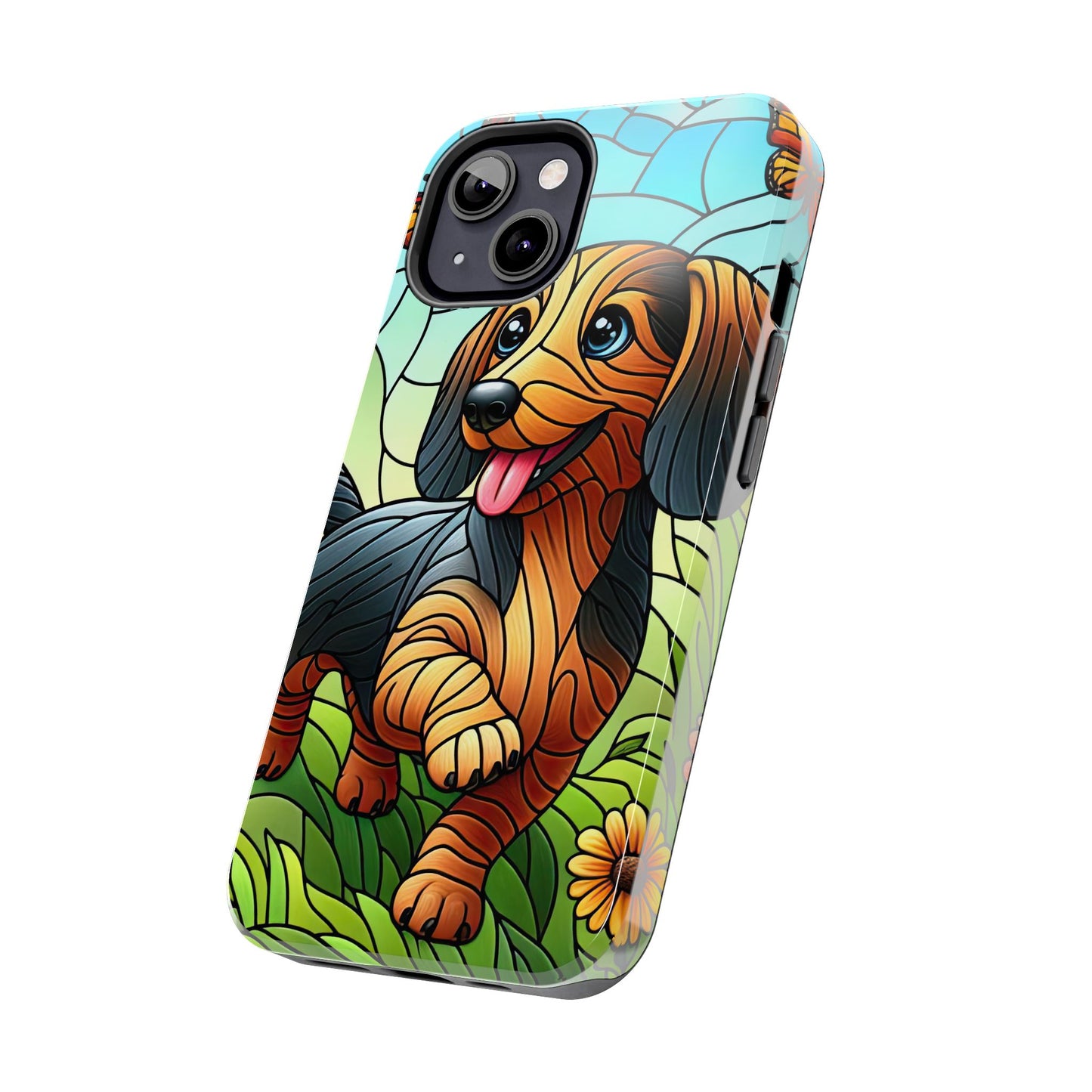 Cute Dachshund Phone Case, Dog Lover Gift, Tough Phone Cover, Pet Accessory,