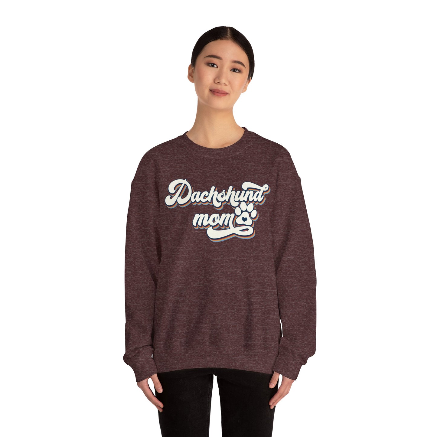 Dachshund Mom Sweatshirt, Dog Lover Gift, Funny Weiner Dog Jumper, Classic Sausage Dog Crewneck, Pet Owner Apparel
