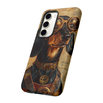 Steam Punk Dachshund Mens Phone Case - Dog Apple Pixel Galaxy
