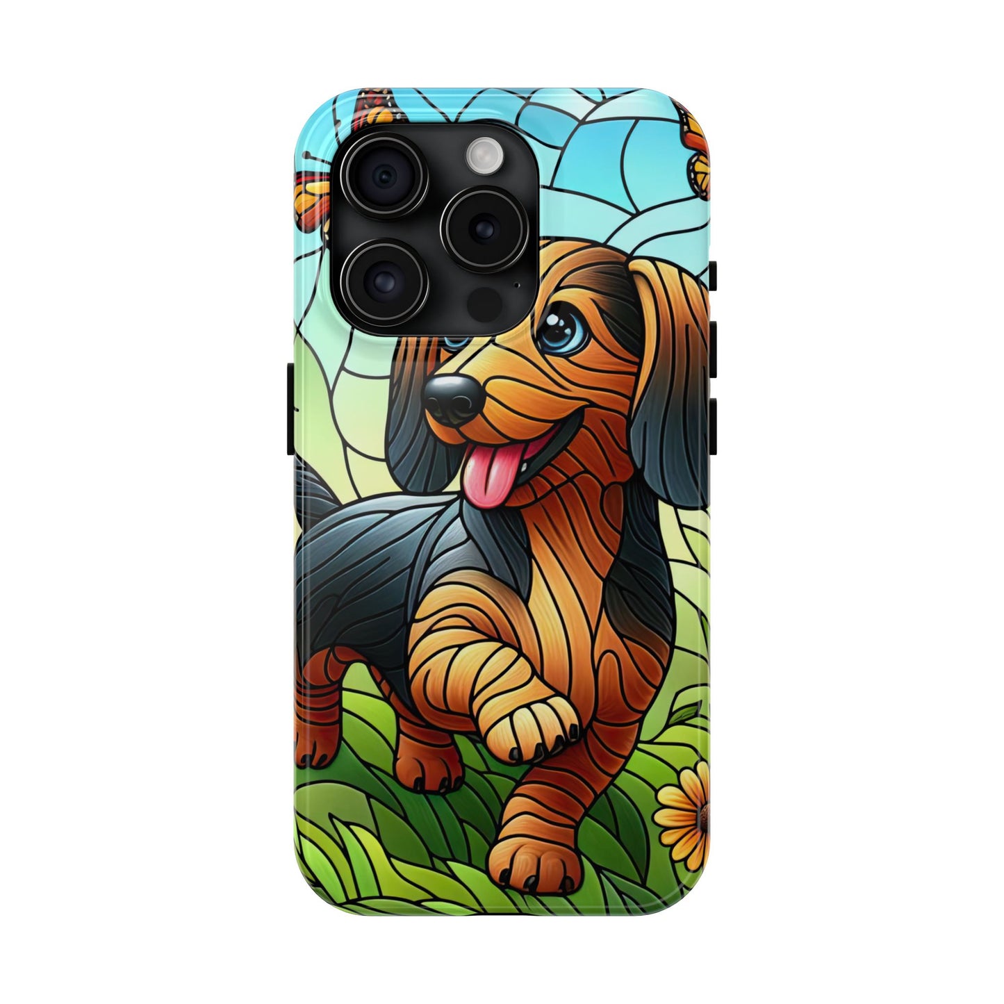 Cute Dachshund Phone Case, Dog Lover Gift, Tough Phone Cover, Pet Accessory,
