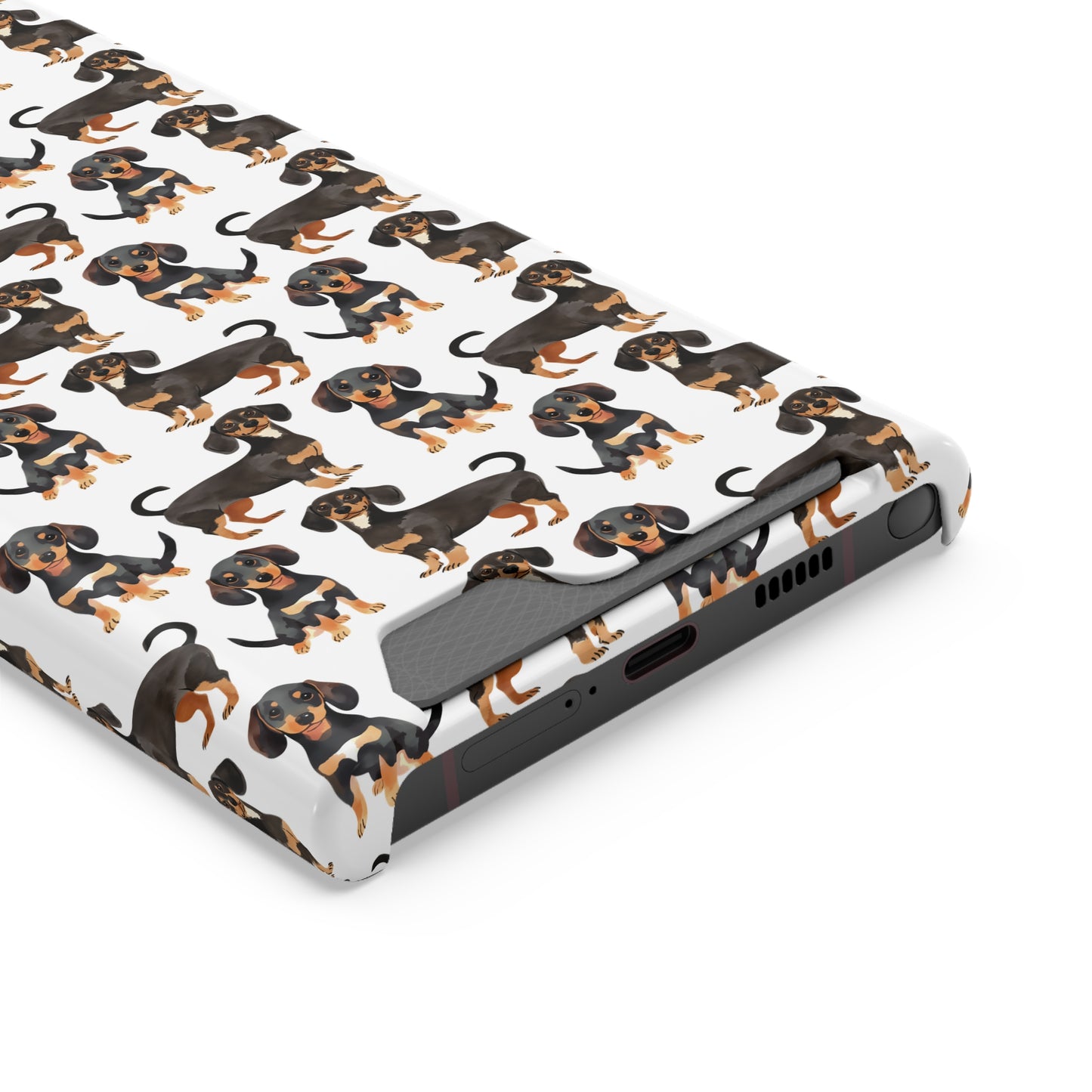 Dachshund Phone Case, Trendy Wallet Case for Dog Lovers, Cute Card Holder Cover, Animal Print Accessory, Slim Protective