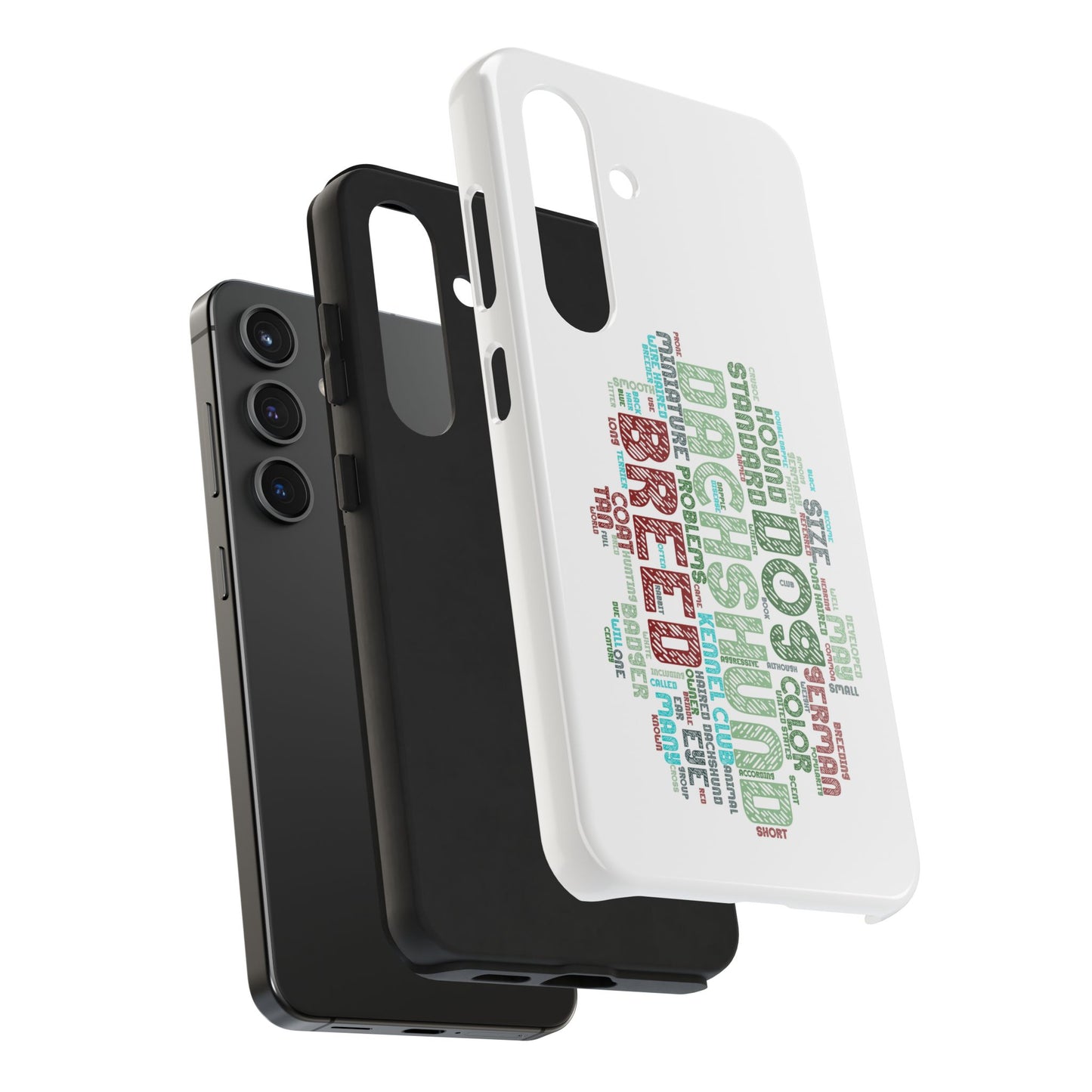 Dachshund Phone Case Dog Lover Gift Tough Phone Cover Doxie Word Art