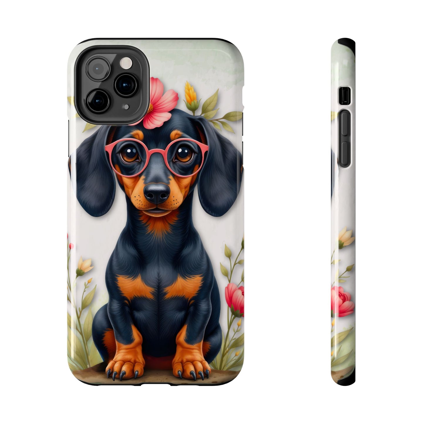 Cute Dachshund Phone Case, Dog Lover Gift, Tough Phone Cover, Pet Accessory,