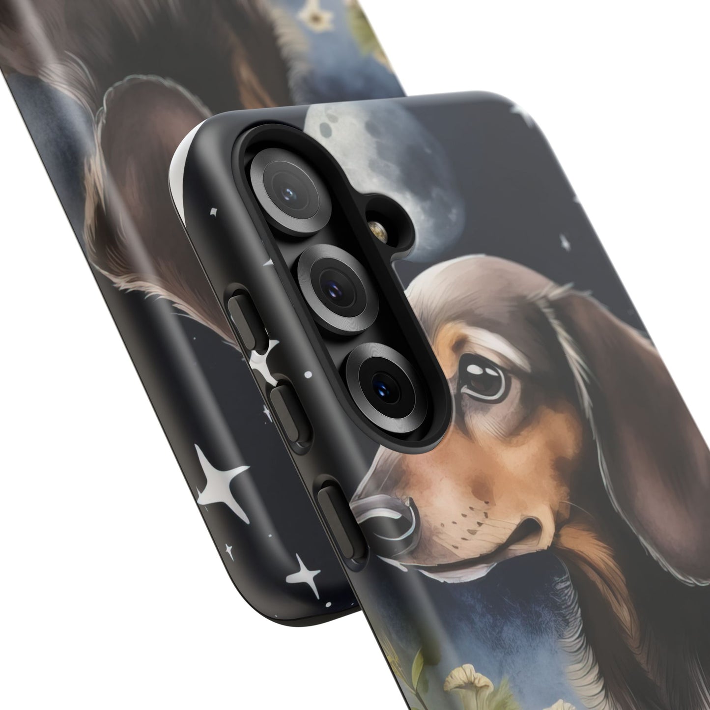 Vibrant Dachshund Moonlight Phone Case - Dog Apple Pixel Galaxy