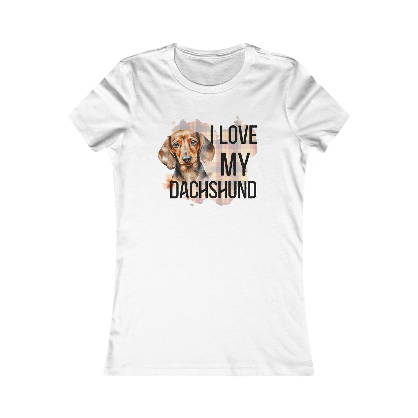 I Love Dachshund Tee, Feminine Dachshund Shirt, Spring Dog Lover Gift