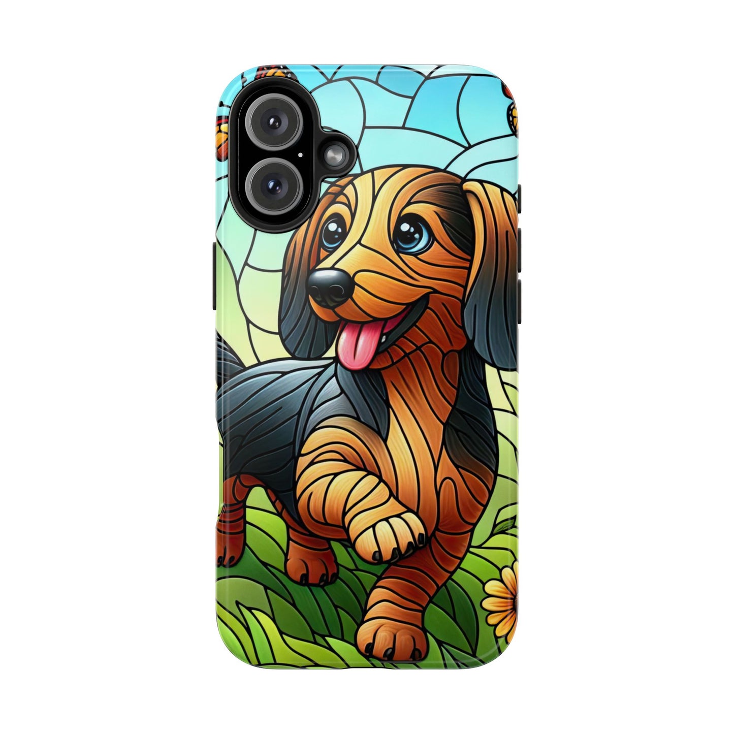 Cute Dachshund Phone Case, Dog Lover Gift, Tough Phone Cover, Pet Accessory,