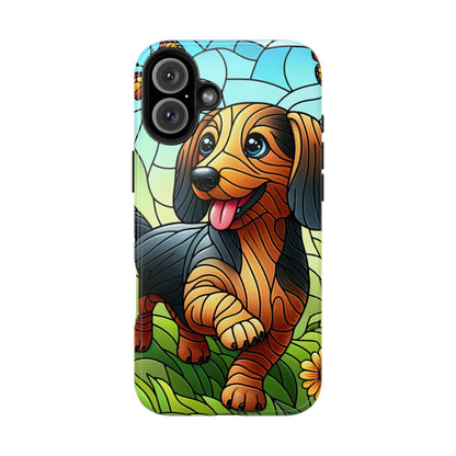 Cute Dachshund Phone Case, Dog Lover Gift, Tough Phone Cover, Pet Accessory,