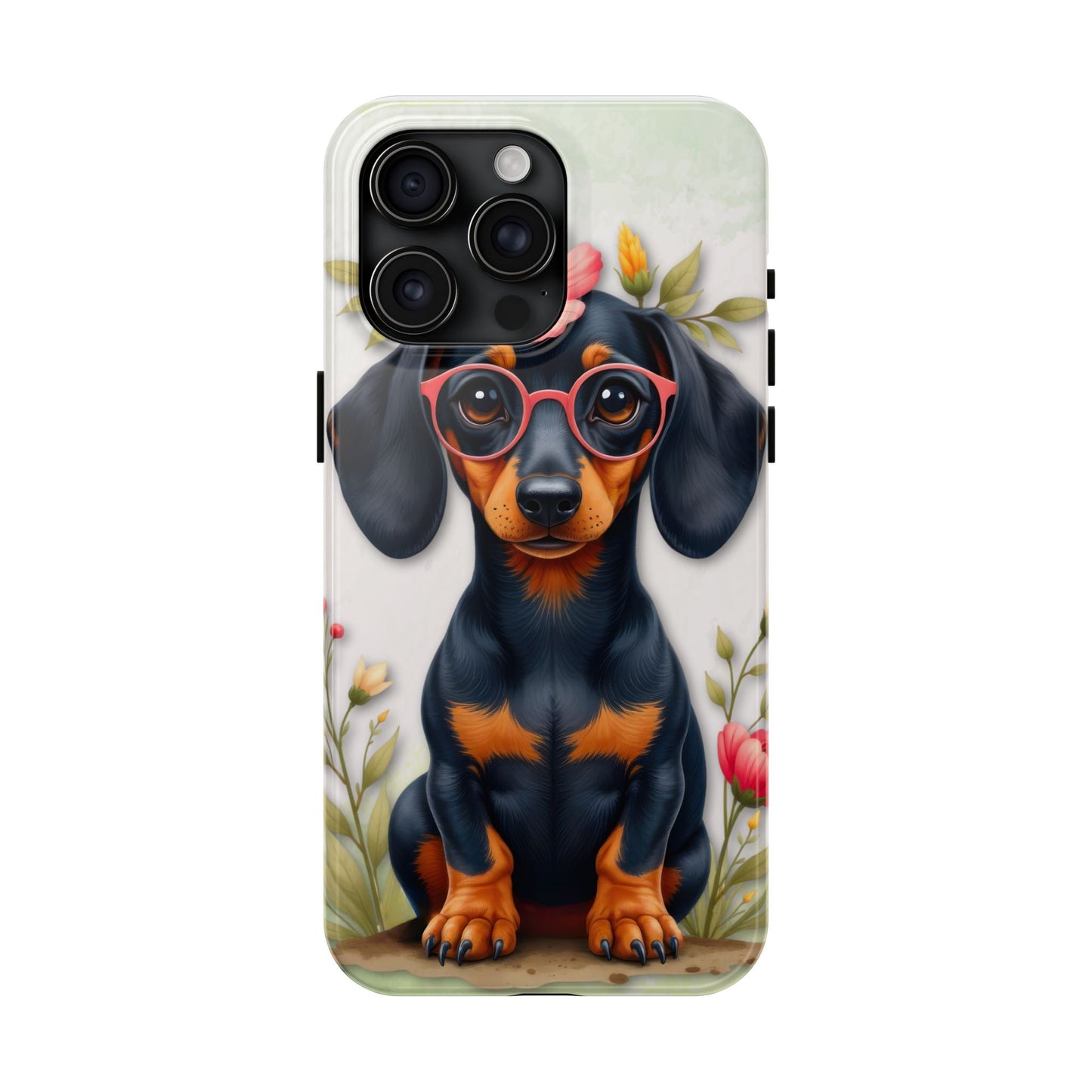Cute Dachshund Phone Case, Dog Lover Gift, Tough Phone Cover, Pet Accessory,