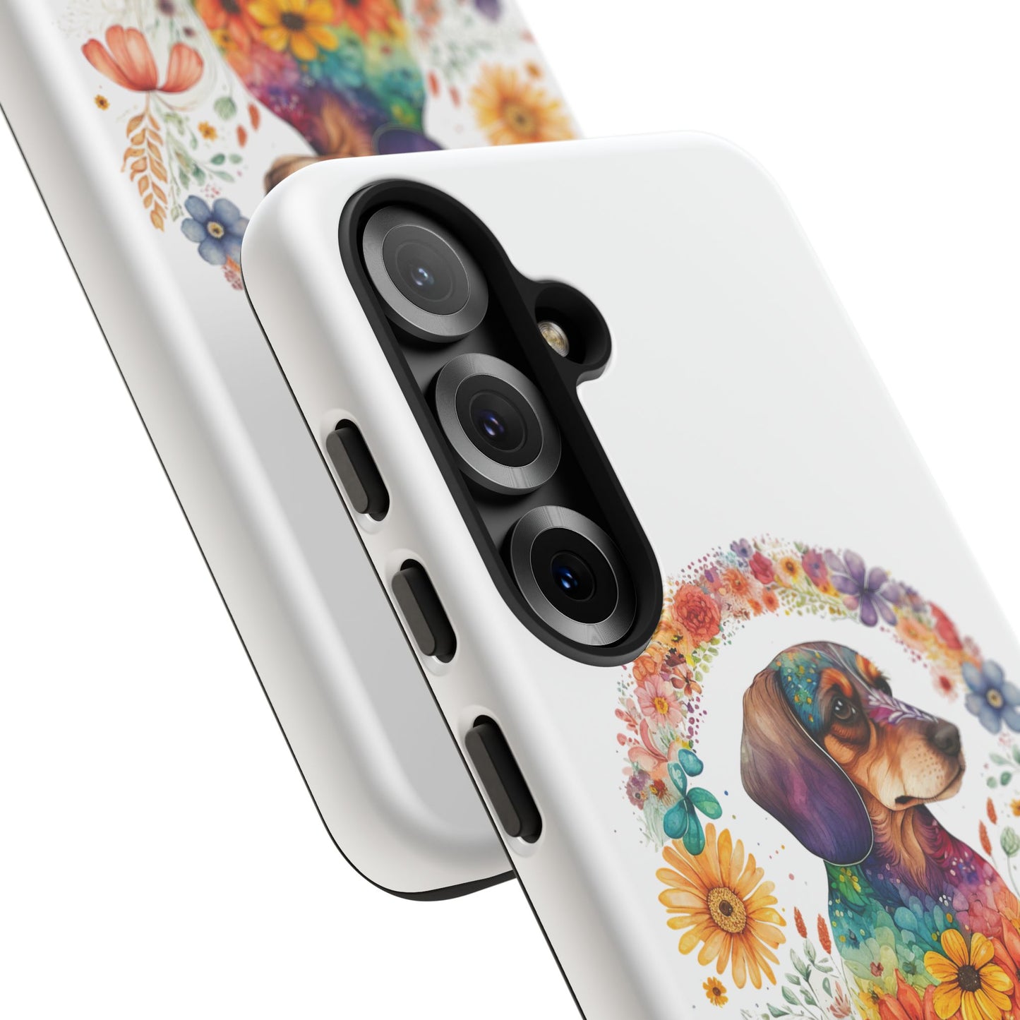 Personalized Dachshund Case for Pet Lovers Floral Phone Case Custom Name Phone