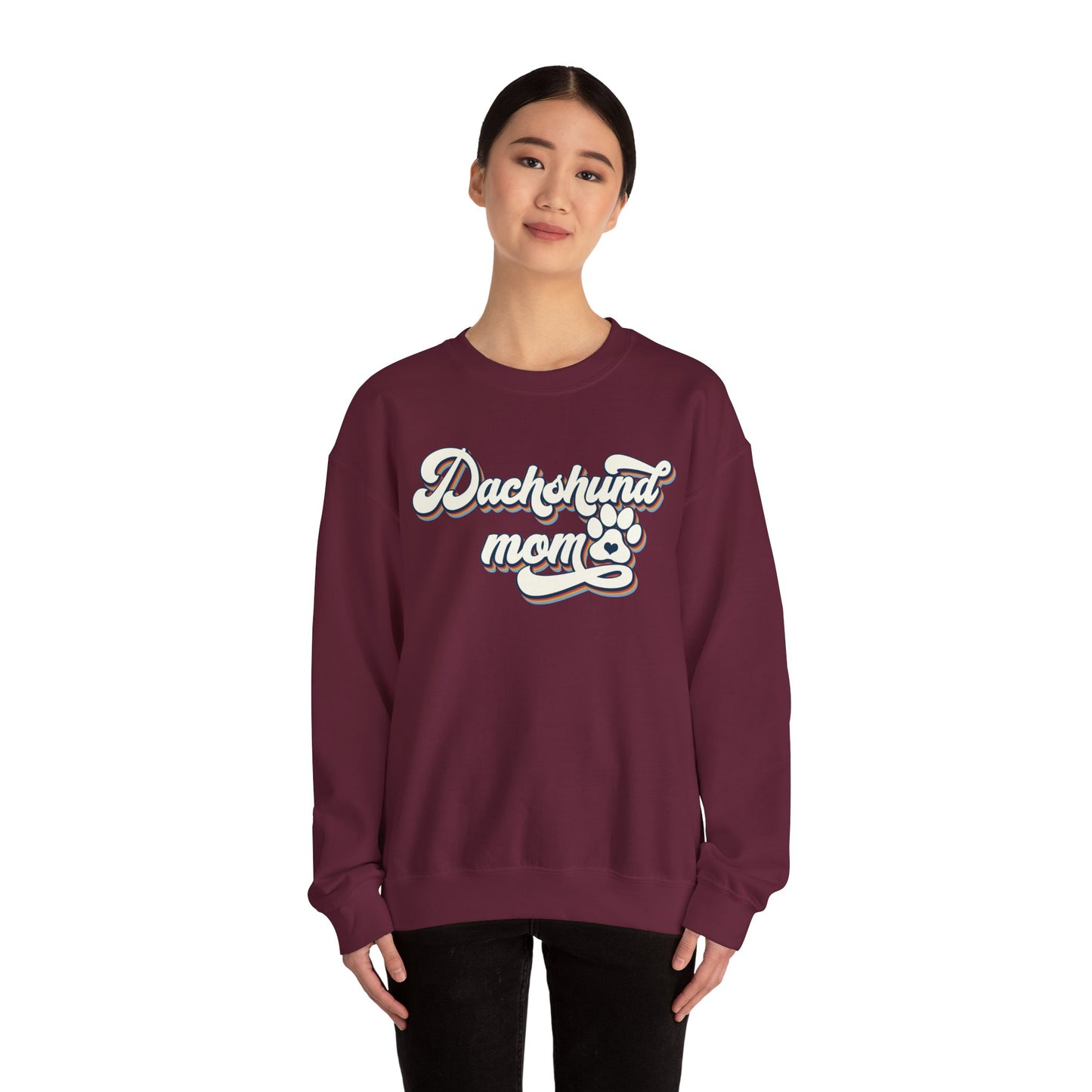 Dachshund Mom Sweatshirt, Dog Lover Gift, Funny Weiner Dog Jumper, Classic Sausage Dog Crewneck, Pet Owner Apparel